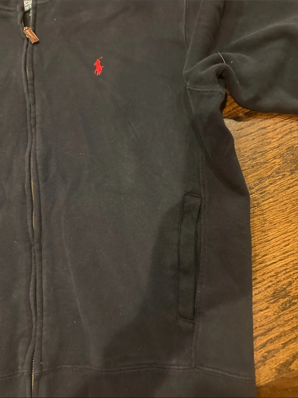Polo by Ralph Lauren Navy Full-Zip Jacket with Red Pony